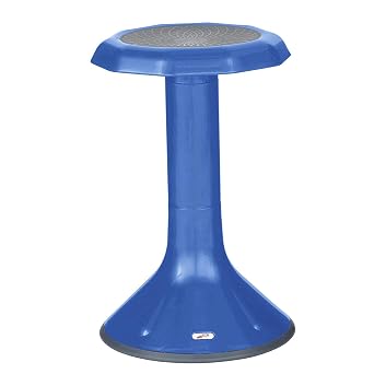 ECR4Kids ACE Active Core Engagement Wobble Stool, 20-Inch Seat Height, Flexible Seating, Blue | Durable plastic, GREENGUARD Gold Certified, 13 years +, 220 lb capacity, fully assembled, flexible seating for classroom use