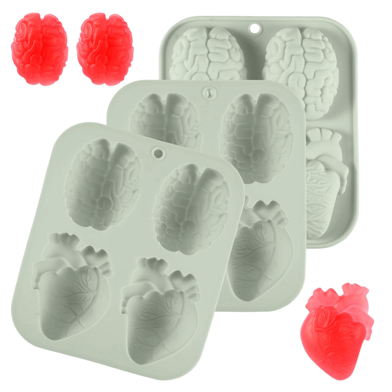 JIRFZUY 2-Pack Silicone Egg Pan – 3 Cavity Air Fryer Molds, Non-Stick For Muffins, Egg Bites & More