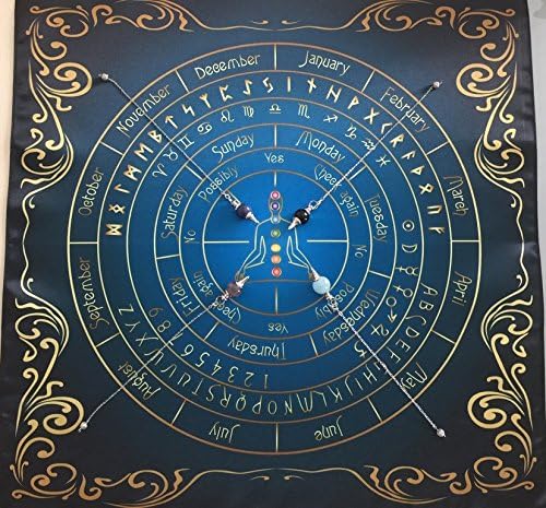 Wizard Clothes Large diagnostic set Altar tablecloth for pendulum + 4 pendulum