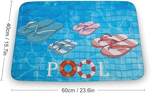 Vista 3 de Felpudo de piscina, tapete de piscina para exteriores, tapete de bienvenida, decoración del hogar, tapete de bienvenida, tapete de interior, tapete