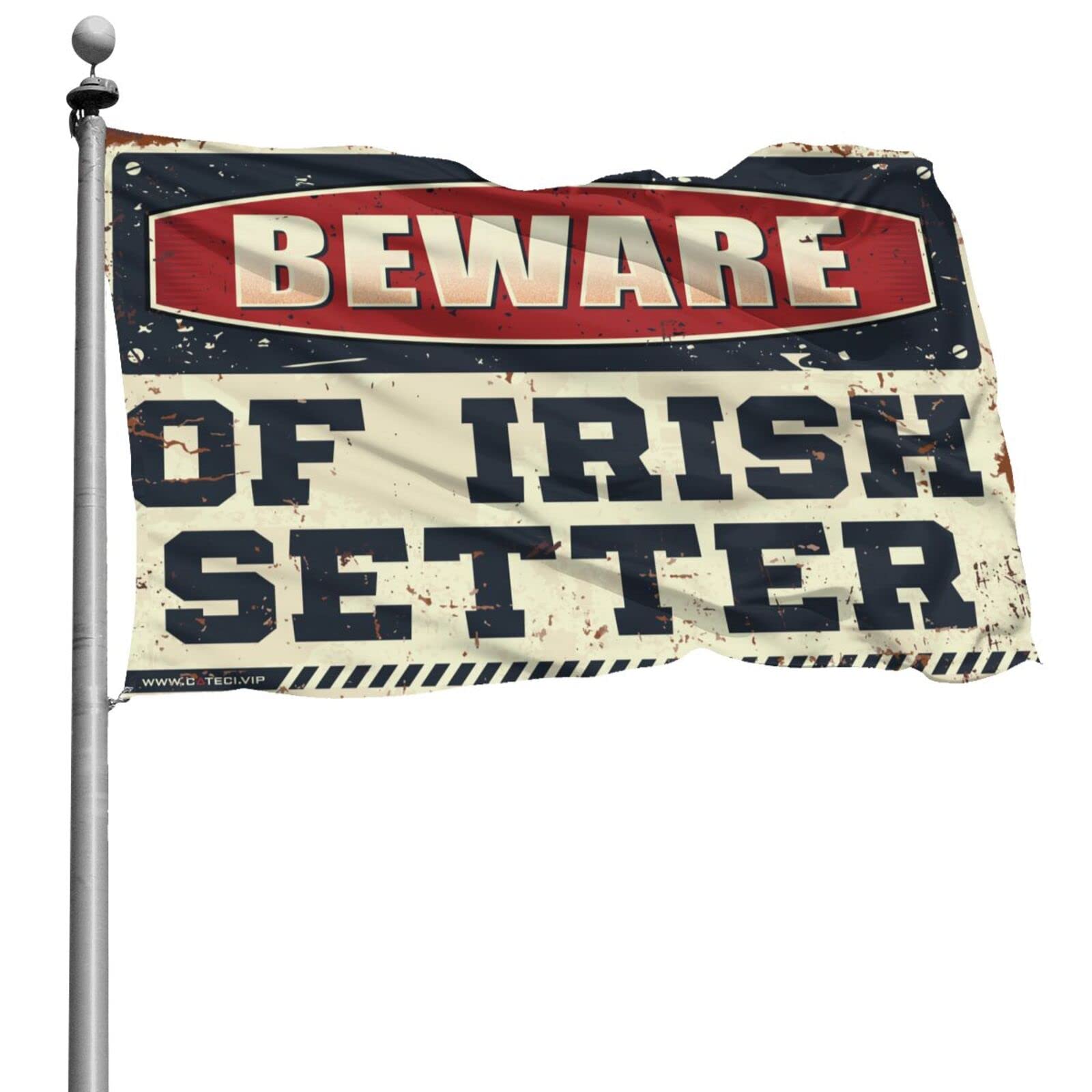Drapeau Irish Setter géant : dites adieu aux plaques de garde trop tristes