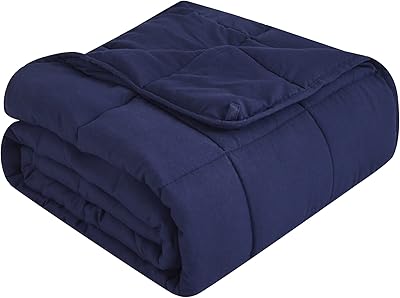 TOPCEE Weighted Blanket (20lbs 48"x72" Twin Size) Cooling Breathable Heavy Blanket Microfiber Material with Glass Beads Big Blanket for Adult All-Season Summer Fall Winter Soft Thick Comfort Blanket
