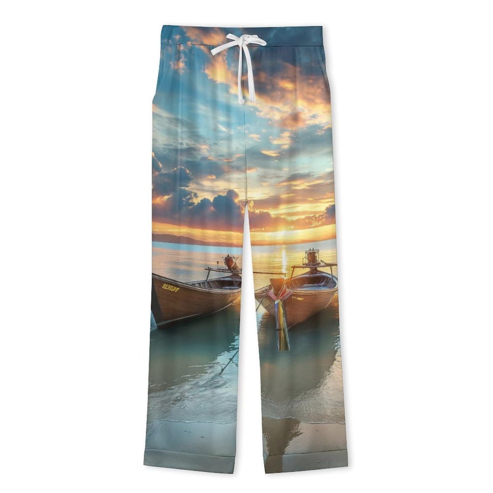 OLEETS Completo Pigiama da Uomo 2 Pezzi - Barca da Mare Pigiama Invernale Pantaloni Top Caldo Autunnale Traspirante Morbido 2 Pezzi Casual Ampio