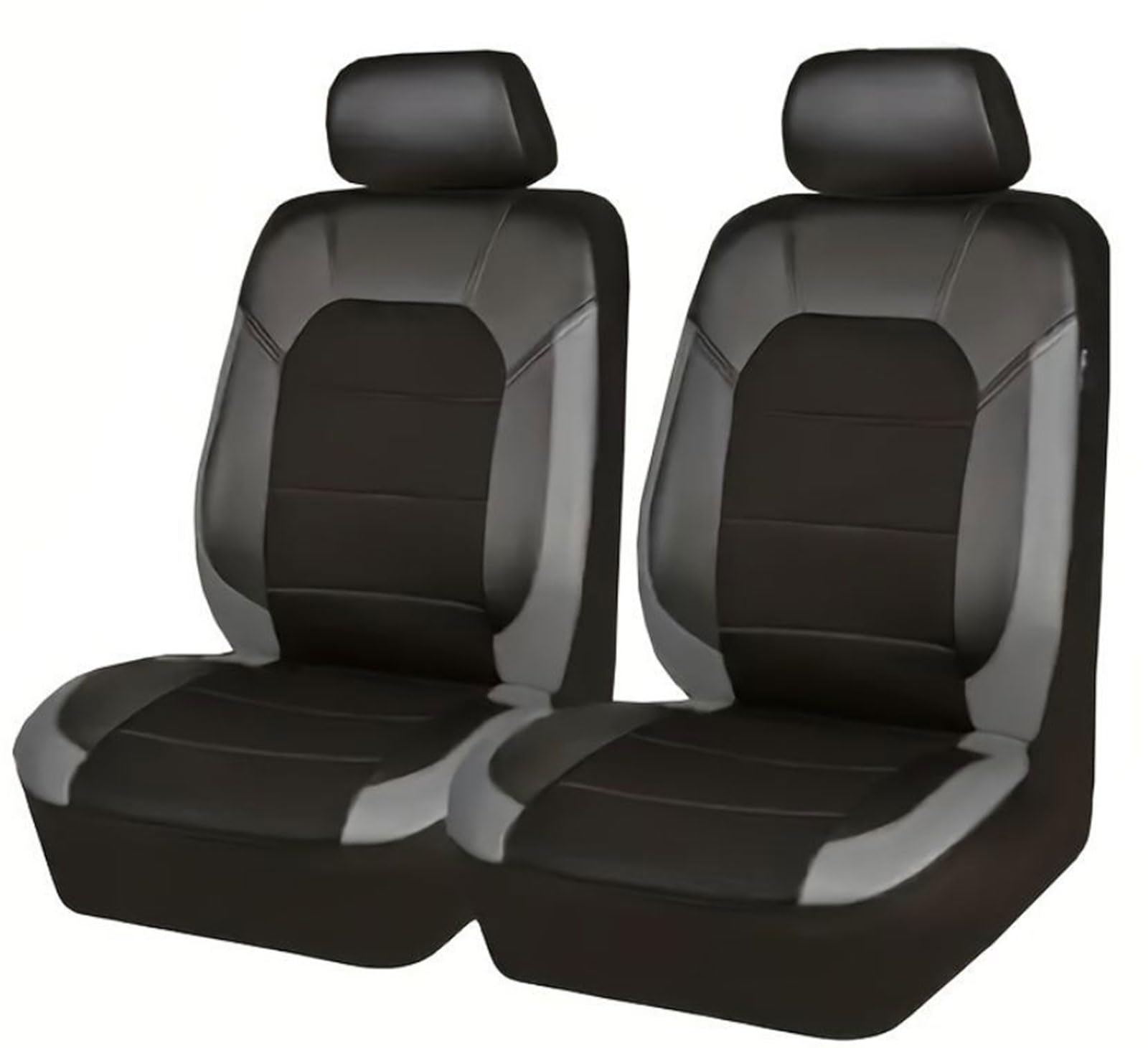 Yuusa B Black Grey Car Seat Covers For Mini Countryman R60 F60 One/S/Cooper/Jcw 2016-2025, Universal Comfortable And Breathable, Nonslip Cars Front Seat Covers Interior Accessories,