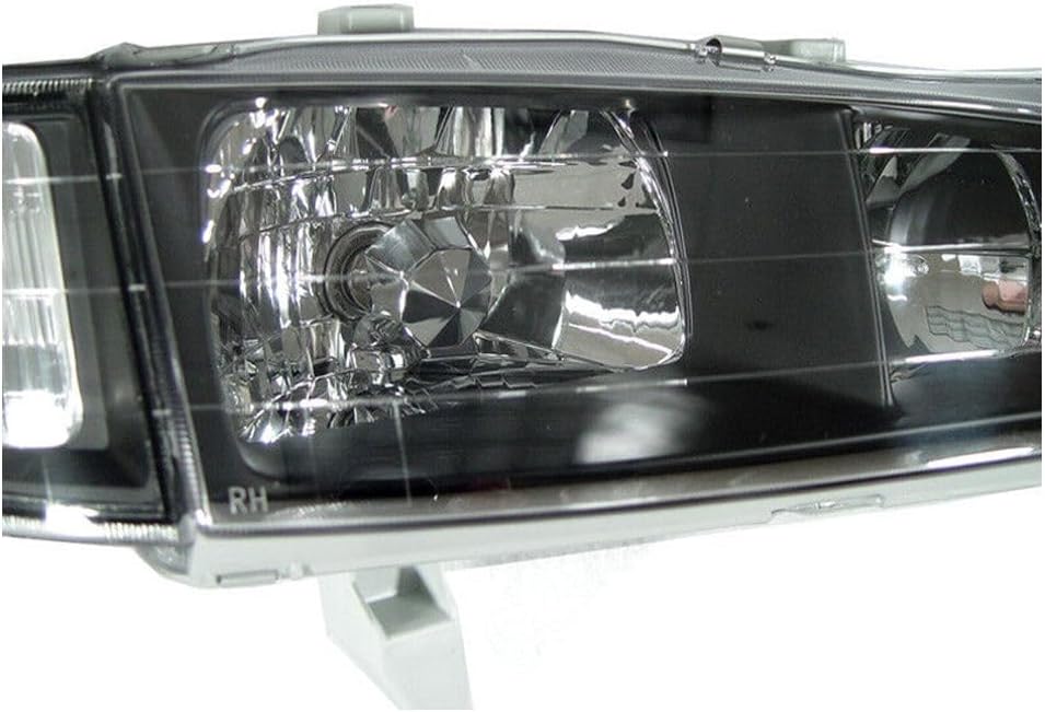 JDM Sir Cd6 Black Headlight + Clear Corner Light Must Use These 2 Types -Lighting Technology for Honda for Accord DX/EX/LX 94-97 & EX-R/Value Package 96-97