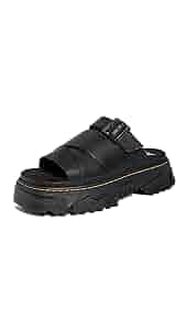 Dr. Martens ブラック サンダル　MATTISON MATTISON スライド サンダル