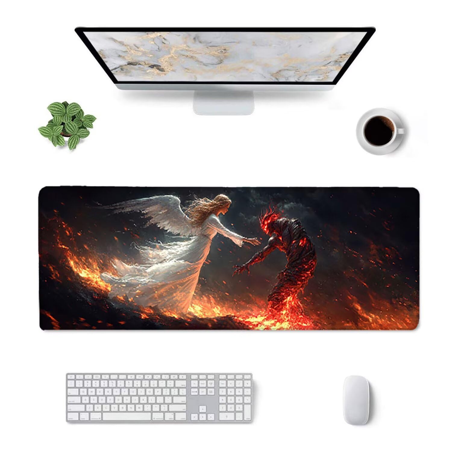 Tappetino per Mouse Gaming XXL 1600 x 800 mm – Ufficio Mousepad Grande – Migliora la Velocità e la Precisione – Tenuta Stabile – Sottomano per Ufficio e Casa Accessori Scrivania – Regalo – aereo B-179