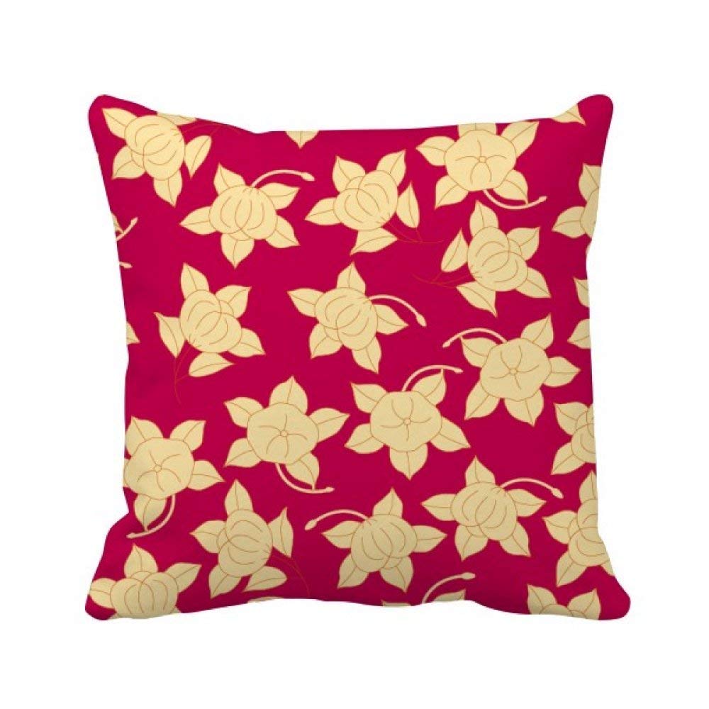 Housse de coussin carrée motif feuille de gloire déco salon moderne