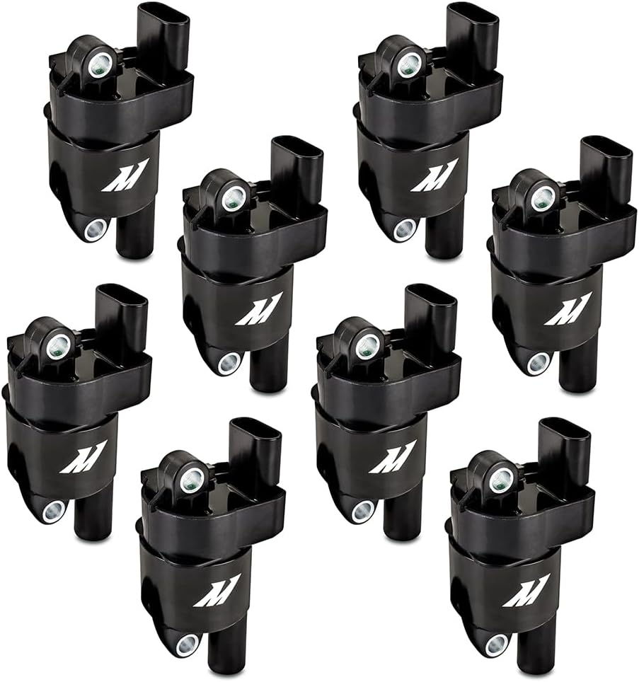 Mishimoto Ignition Coil, Compatible with GM LS2/LS3/LS4/LS7/LS9 (Round), Set of 8