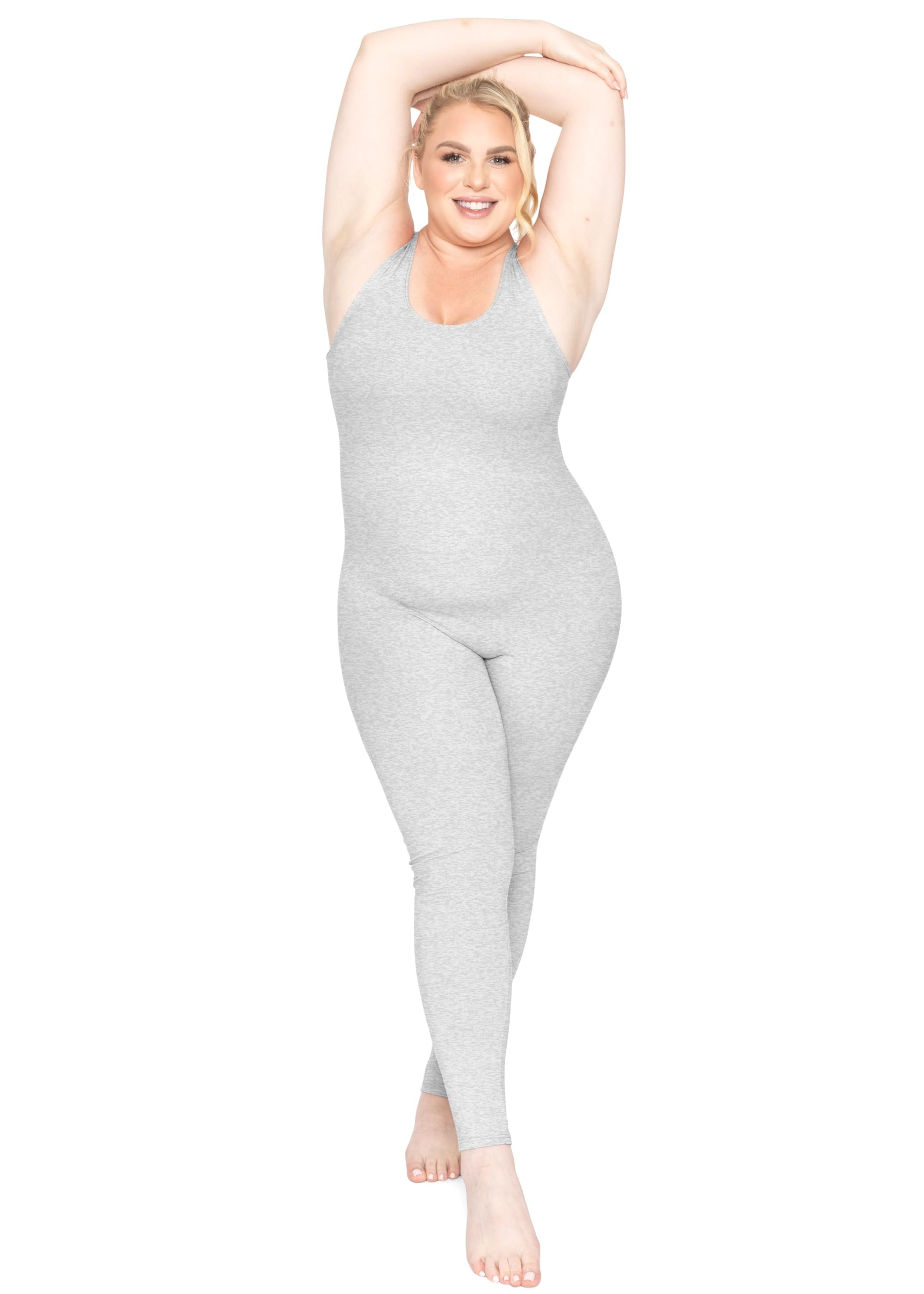 STRETCH IS COMFORT Women's Plus Size Teamwear Cotton Tank Unitard