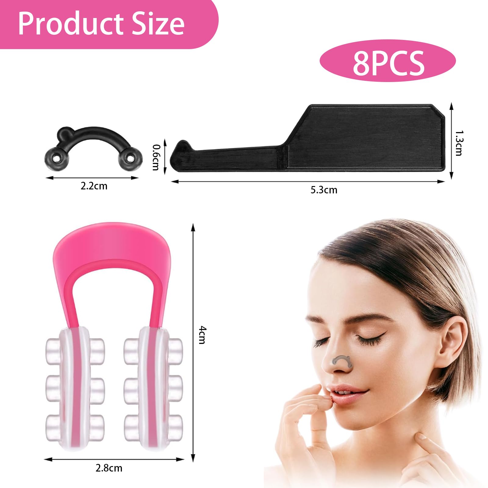 1 ensemble de pinces à nez en silicone, pince-nez pour pont nasal, pince magique pour rehausser le nez sans douleur, masseur de nez