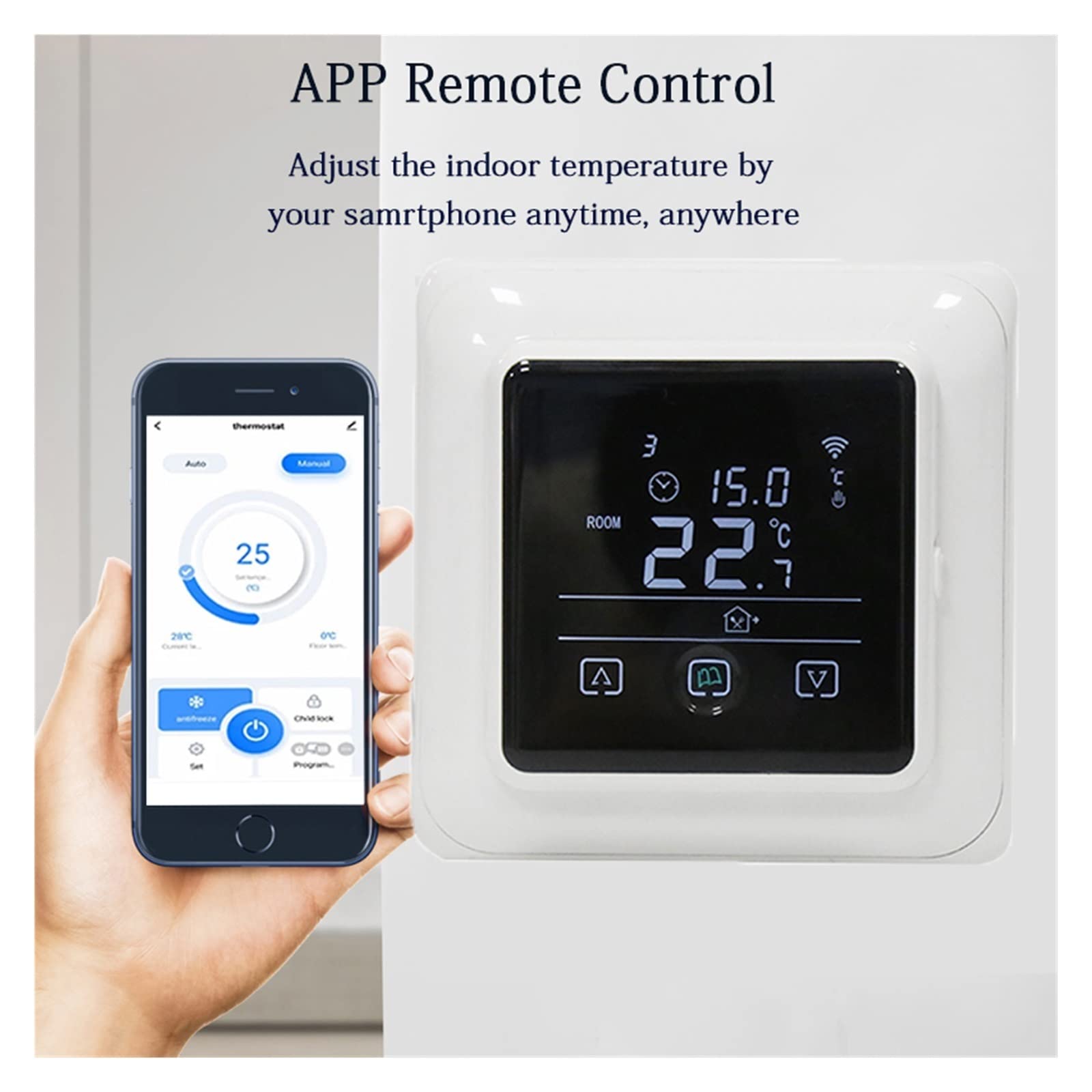 Termostat, Termometr Wewnętrzny Higrometr Cyfrowy Termostat Kotła Gazowego Wifi Programowalny Regulator Temperatury Bezprzewodowy Z Wyświetlaczem LCD