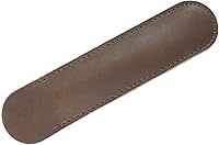 Vista 6 de Funda de cuero para bolígrafos estilográficos, funda protectora para bolígrafos y lápices compactos individuales (negro, 5.9 in x 1.4 in)