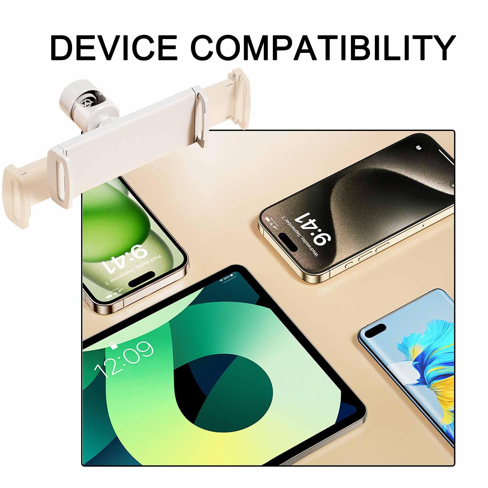 Soporte de teléfono para Cama, Doble Uso Tablet Soporte de Teléfono Celular, Ajustable Altura Y áNgulo, Soporte Para Libros Para Lectura, para Ver Películas Vídeo Fotograf(Size:teléfono móvil+tableta)