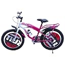 Tony RAW Bicycles Gigi Sports BMX Single Speed Steel Frame 20T Bicycle Cycle for Kids 7 to 10 Years Boys & Girls Double Back Seat with Side Stand and Water Sipper Pink White gallery image