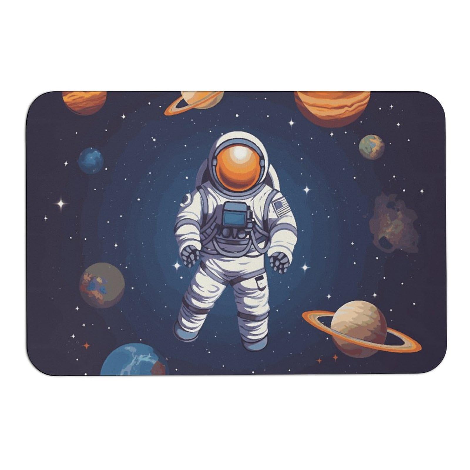 Tapis absorbant astronaute 60x40 cm antidérapant pour garder vos sols propres et secs