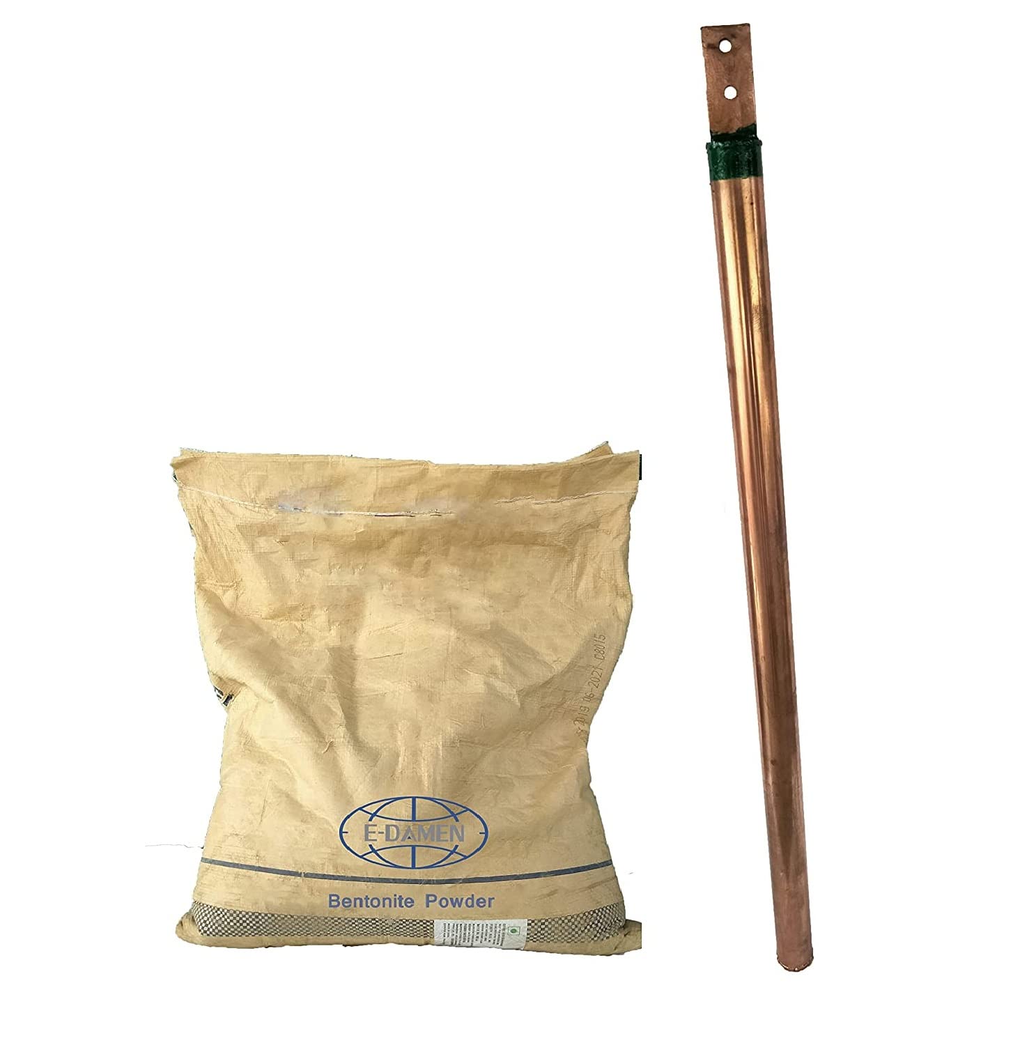 E-DAMEN Copper Bonded Earthing Rod 1-Meter Length 40 mm Diameter 1 Meter Long Copper Boded Strip is Present Filled with Bentonite Clay Compatible for Up to 5 Kilowatt of Load Capacity (B0BHX11RFS) Amazon Price History, Amazon Price Tracker