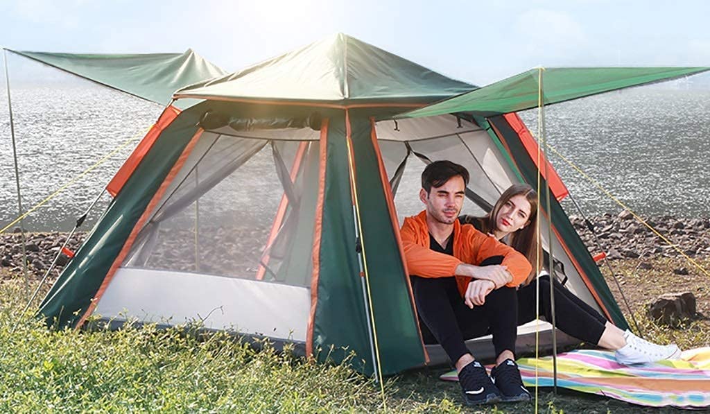 Tente d'intimité extérieure Tente Automatique Tente d'aventure Tente extérieure 3-4 Personnes Camping Automatique Double 2 Personnes Épais Imperméable Sauvage