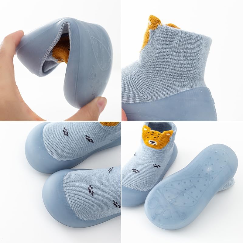 Baby Non Slip Socks Shoes Toddler Girls Boys First Walking Shoes Infant Indoor Floor Slipper Sneakers 2 Pairs - Image 7