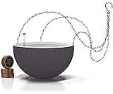 GARDENIX DECOR 11'' Self Watering Hanging planters for Indoor Plants - Flower Pot with Water Level Indicator for Plants, Hanging pots - Self Watering Planter Plant Pot-Coco Coir - Round 1 Pack - Gray