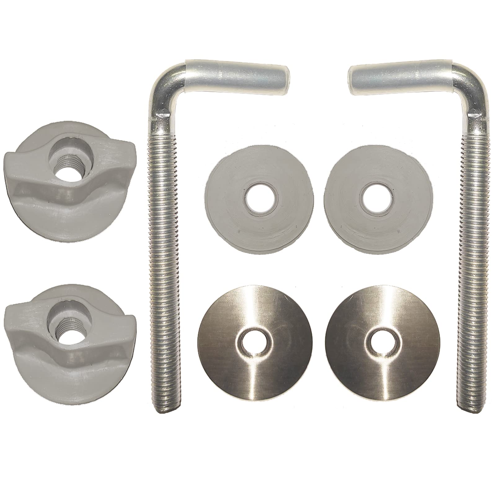 Buy 2 Toilet Seat 9.5cm LShaped A29 Adjustable Hinges Galvanised Steel