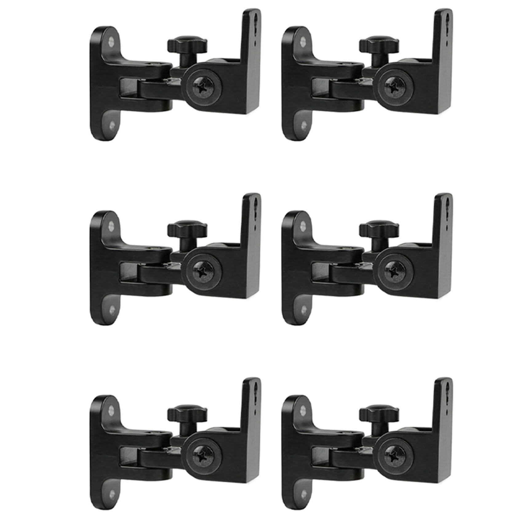 Soporte de pared para altavoz, aleación de zinc, soporte universal de pared para sonido envolvente (6 piezas)