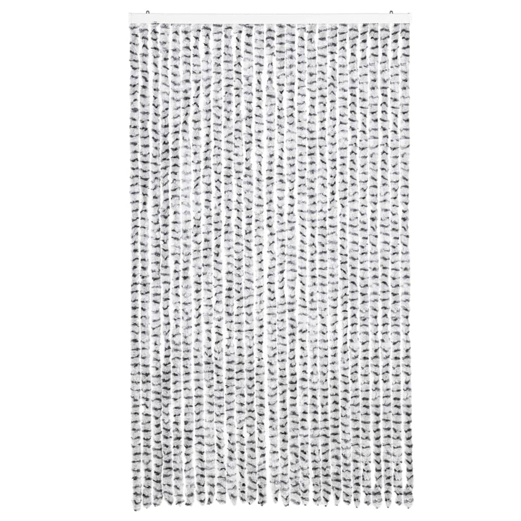 JUDYY Tenda Antimosche Grigio Chiaro e Grigio Scuro in Ciniglia,Tenda Antimosche per Finestre e Porte Leggera Resistente all'Acqua Silenziosa Zanzariera Antiisetti-4004890