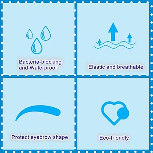 Miniatura 4 de Hipifans Protector de ojos de plástico desechable para protección de tatuajes de cejas, 40 unidsset cinta protectora impermeable pasta de cuidado