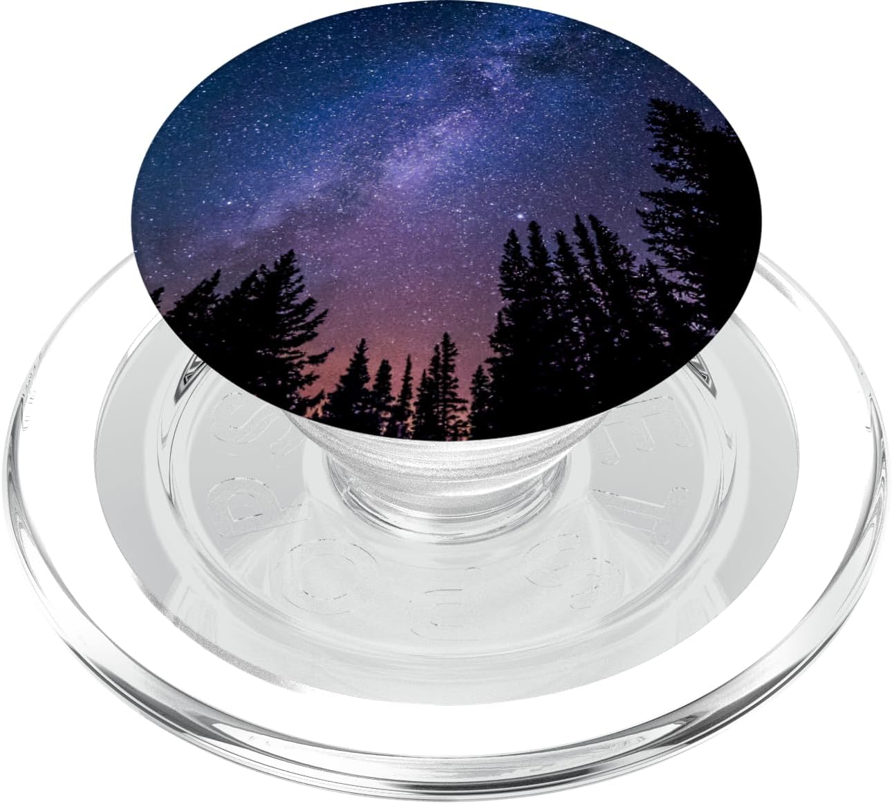 Milky Way Starry Night Forest Nebula Celestial Stars PopSockets PopGrip for MagSafe