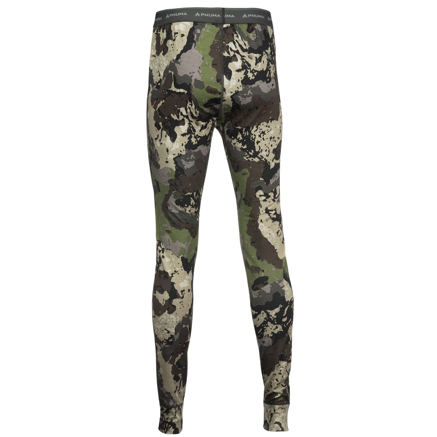Pnuma Outdoors Merino Wool Base Layer Pant, Caza Camo, Size L, Moisture-Wicking, Thermal Insulation (P405CL)