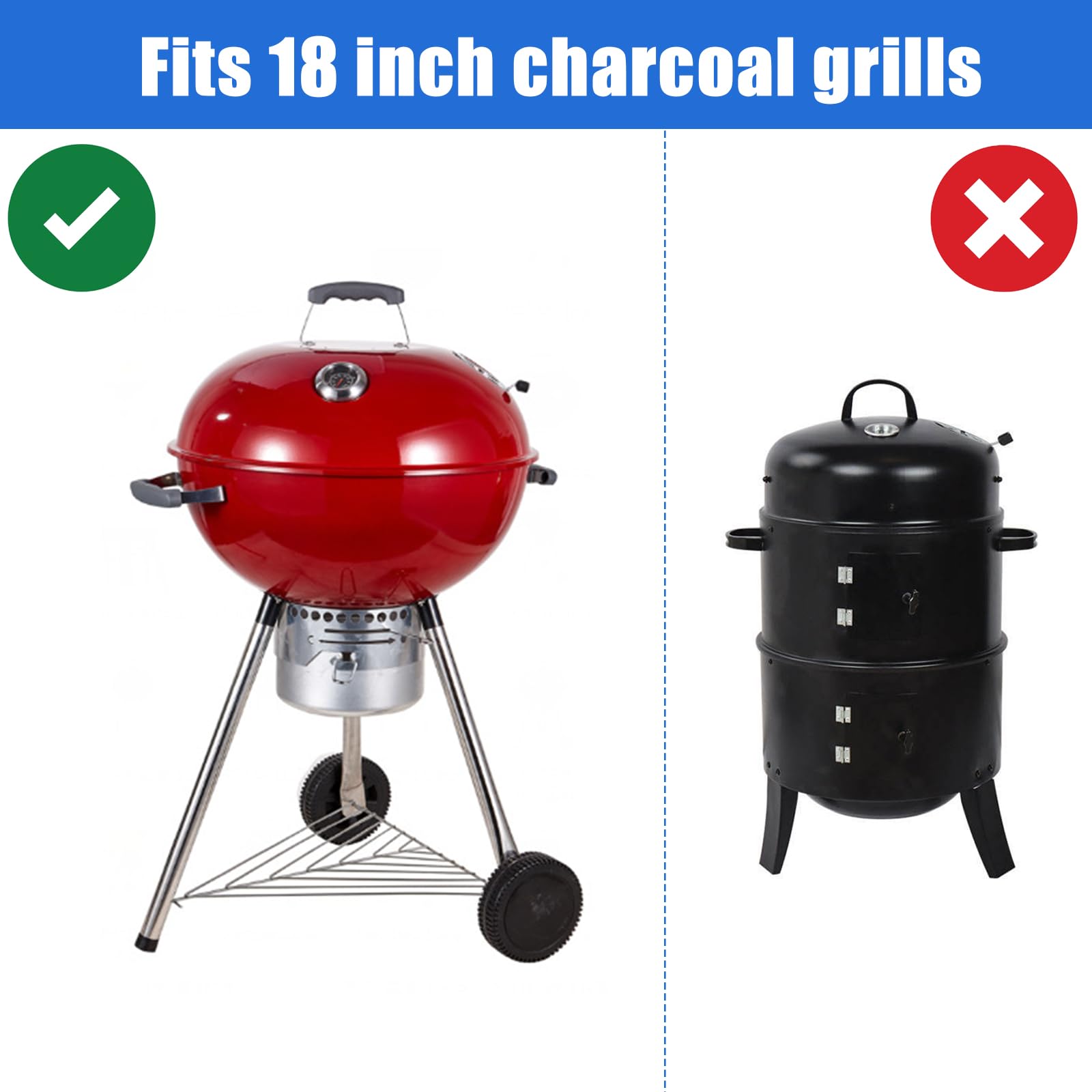 Parrilla de Barbacoa Acero Inoxidable | Reemplazo De 44,5x4,5 Cm for Parrilla De Carbón: Barbacoa Con Asas