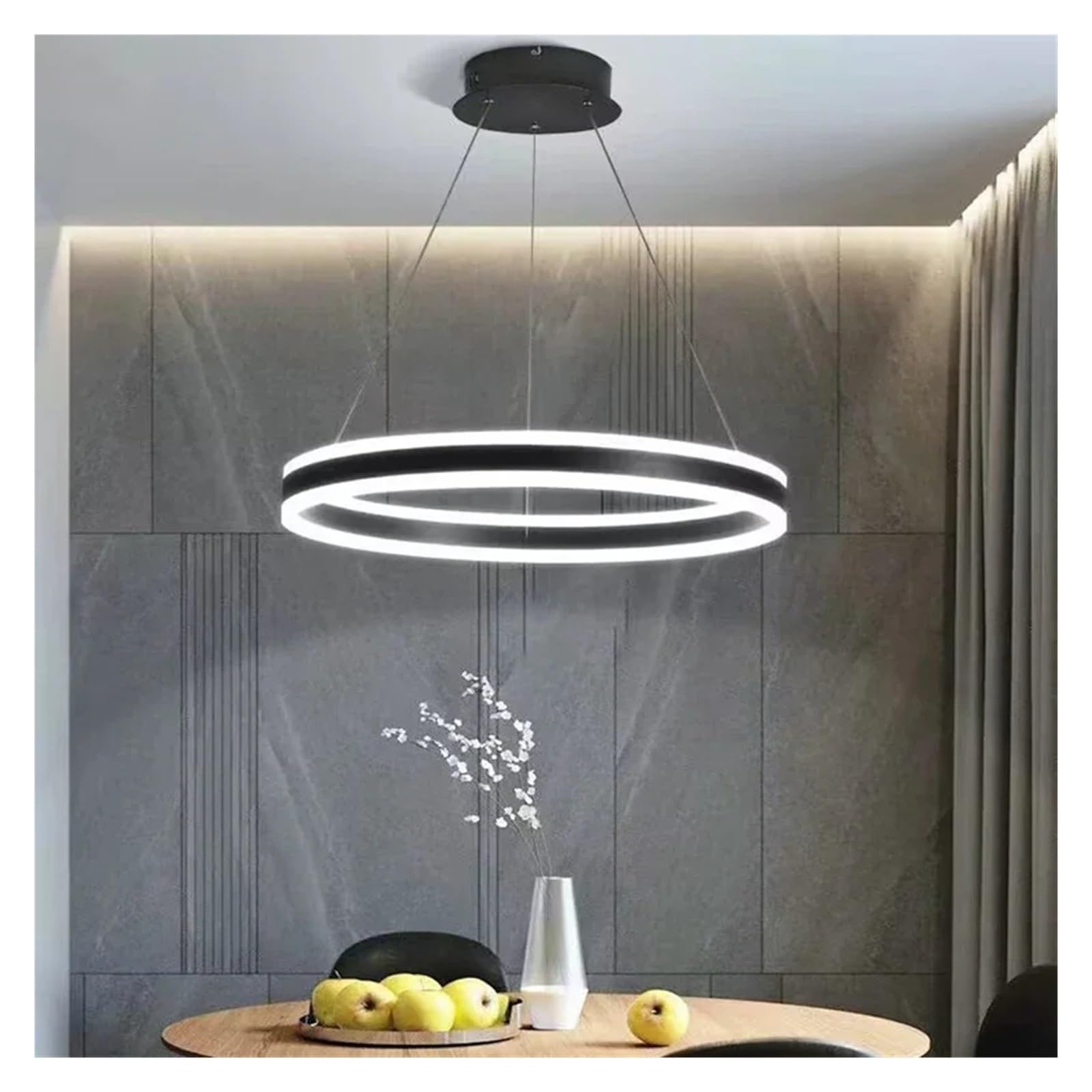 Chandelier LED Anneau éclairage parfait pour grande table à manger - 7