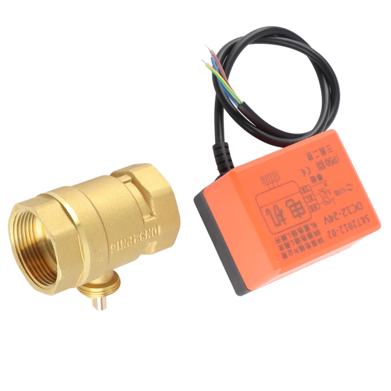 Motorisiertes Kugelventil,DN32 G1-1/4 Zoll DC 12 V 2 Way 3 Draht Messing Motorisierte Kugelhahn Elektrisches Ventil DN32 G1-1/4" Kugelhahn 1,6 MPa Motorized Ball Valve 2~95 ℃