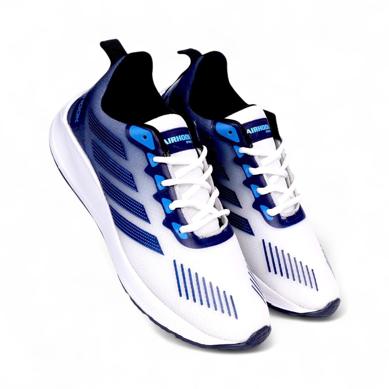 AIRHOOK Sports Shoes, Unisex Adult Running Training Walking Shoes, Lightweight Breathable Athletic Sneakers Blue (UK Footwear Size System, Adult, Men, Numeric, Medium, 10) 2