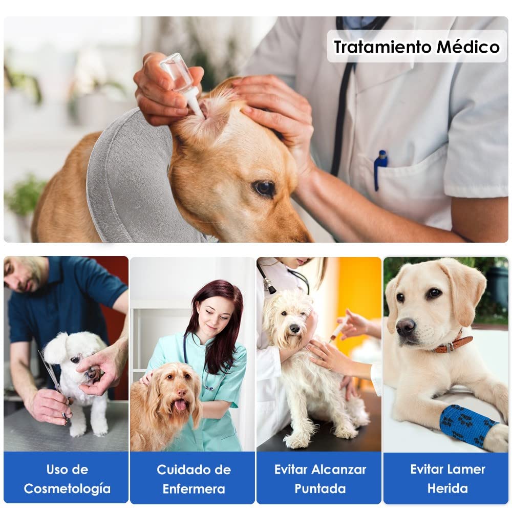 Nasjac Collar de recuperación Inflable para Perros, Collar Inflable para Perros de recuperación de Mascotas Suave con Hebilla Ajustable