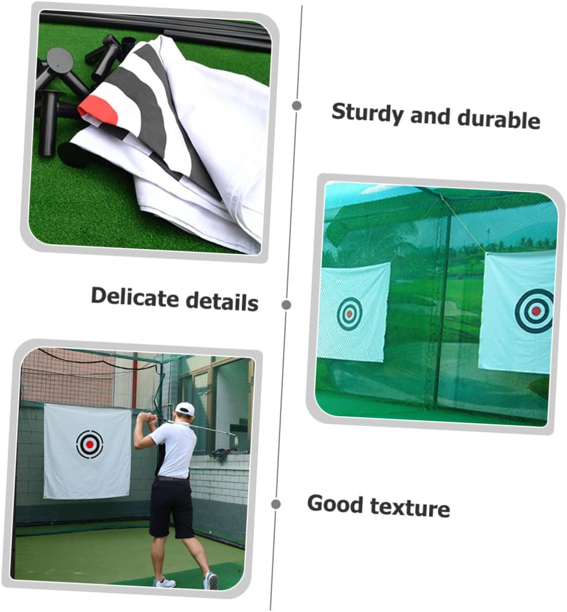 TOYANDONA 1Pc Golf Hitting Cloth Practice Net Durable Swing Exercise Cloth for Training Portable with Storage Bag for Backyard Chipping Games