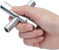 Vista 7 de Herramienta de llave Sillcock 4 en 1 para grifos de agua y grifos Llave de baño multifuncional