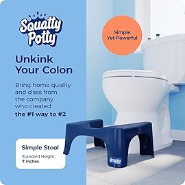 Squatty Potty Simple Bathroom Toilet Stool, Galaxy Blue 7, Ergonomic Stool - Posture-Enhancing Bathroom Footrest for Improved Digestion & Constipation Relief