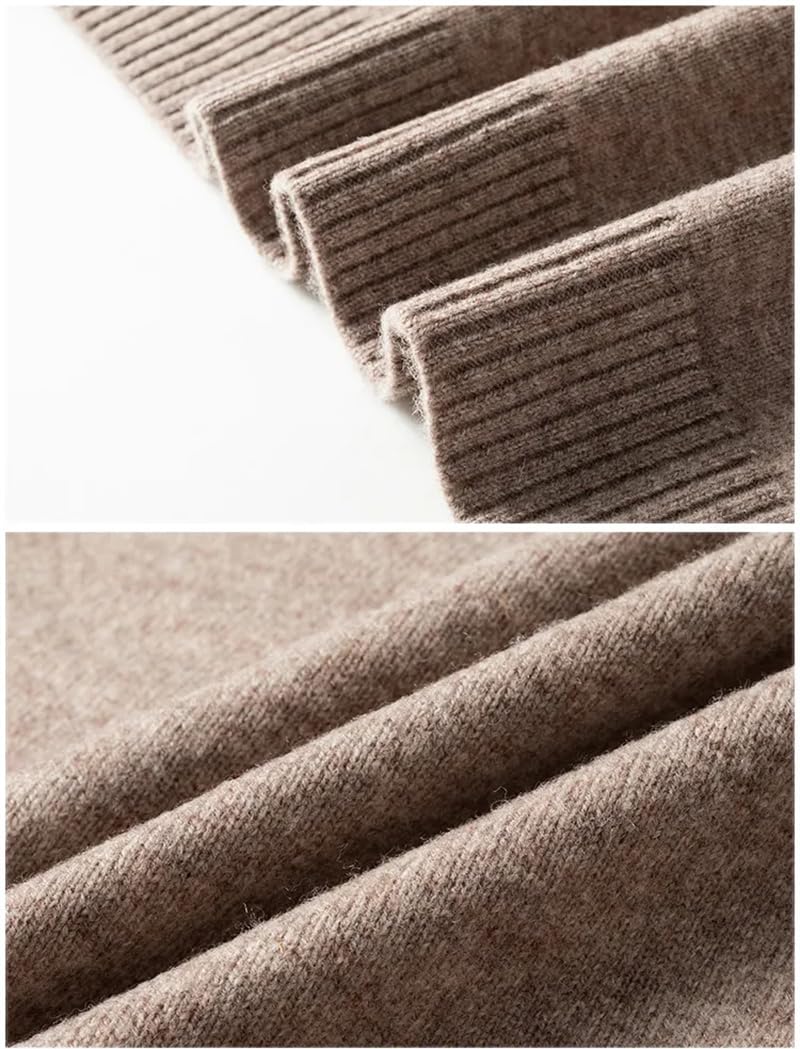 Hombres Otoño Invierno Sólido Suéter Grueso Cardigan Lana Knitwear Jumpers