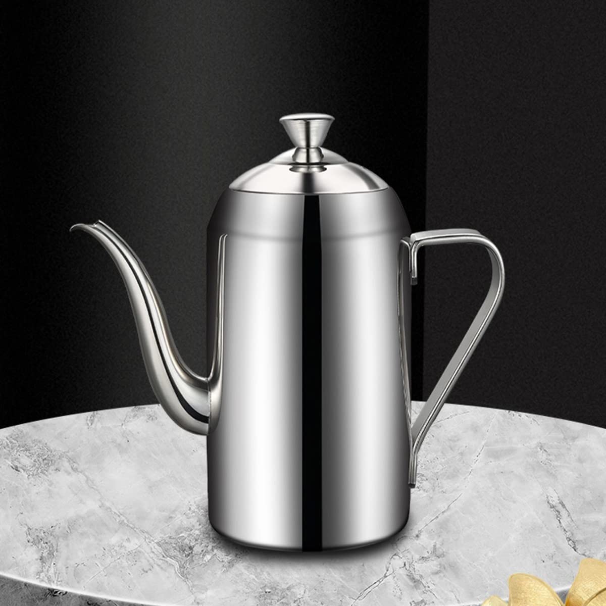 Dispenser per olio da cucina, bottiglia di olio d'oliva a tenuta stagna per salsa di soia e aceto, pentola in acciaio inox con design antigoccia, contenitore per olio da cucina