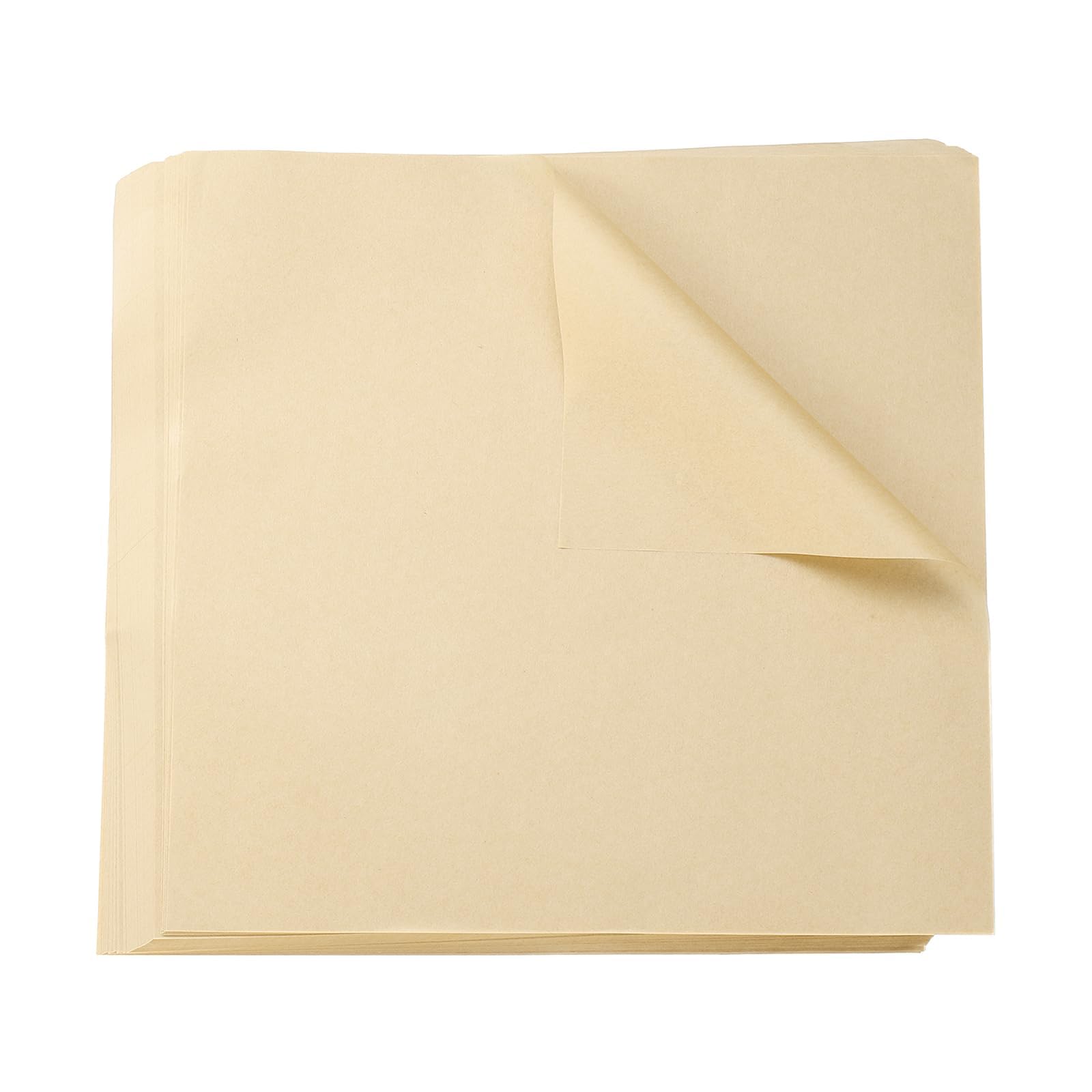 QUARKZMAN 200pz Fogli Quadrati di Carta Pergamena 13,78" x 13,78" Carta per Alimenti Asciutta Impermeabile per Avvolgere panino Cestino Picnic Pane Hamburger Cucina, Colore Legno