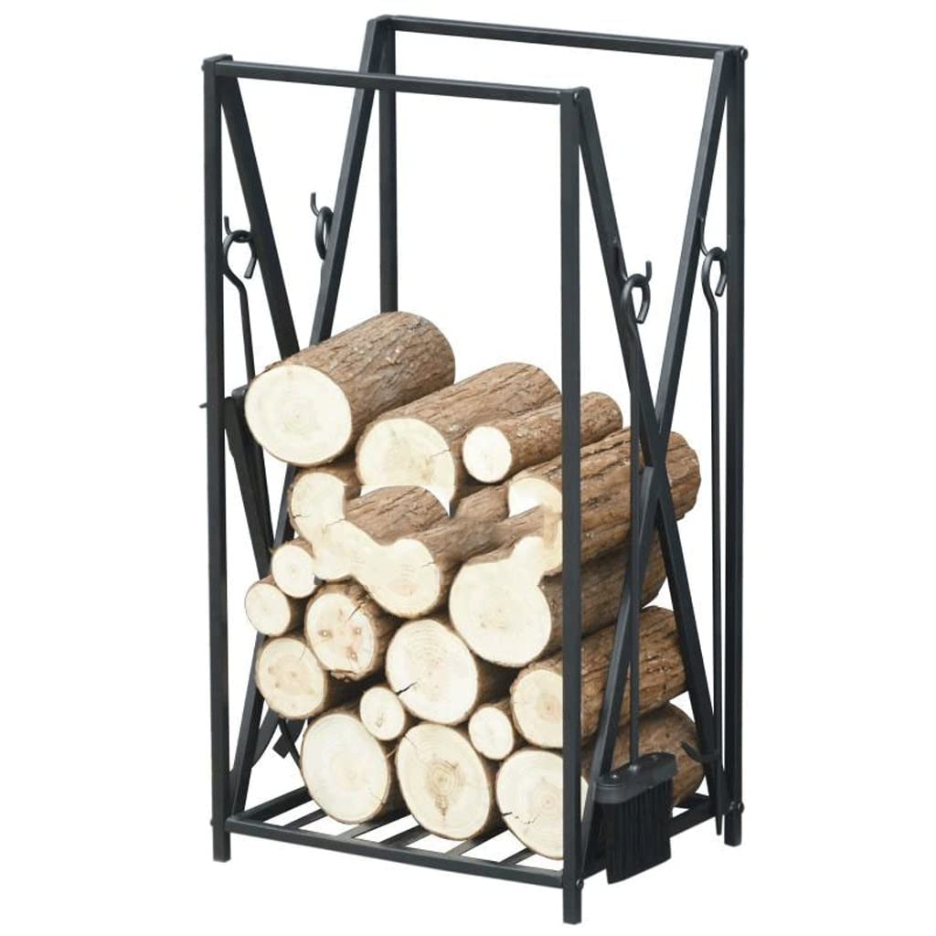 Range-bûches extérieur et intérieur étanche pour abri de jardin et salon