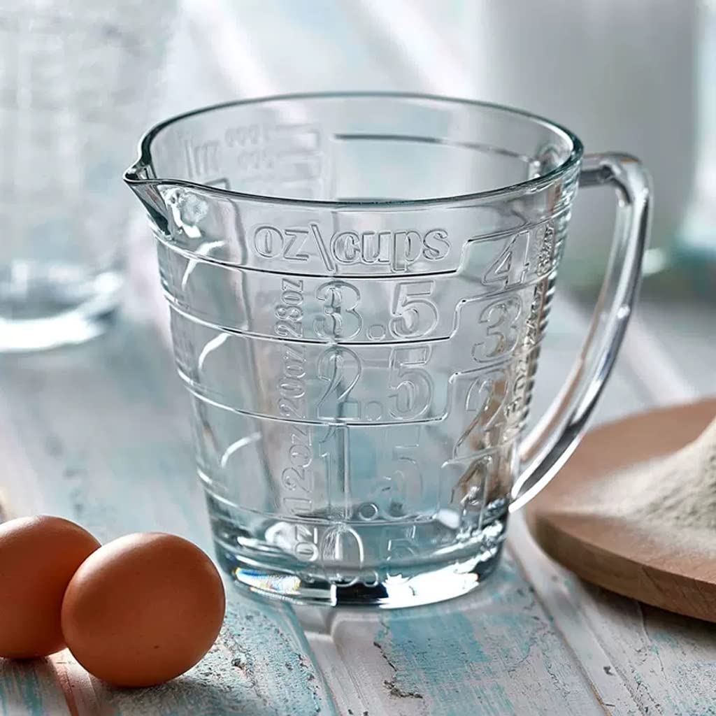 Tasse à mesurer en Verre résistant aux Hautes températures de 1000 ML avec échelle de Cuisine de qualité Alimentaire Cuisson au Lait Domestique (1000 ML)