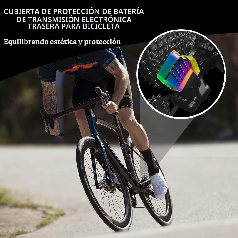 2 fundas protectoras de batería de bicicleta, desviador de bicicleta para Sram AXS Protector de batería GX Eagle /XX1/X01 AXS cubierta de batería (multicolor)