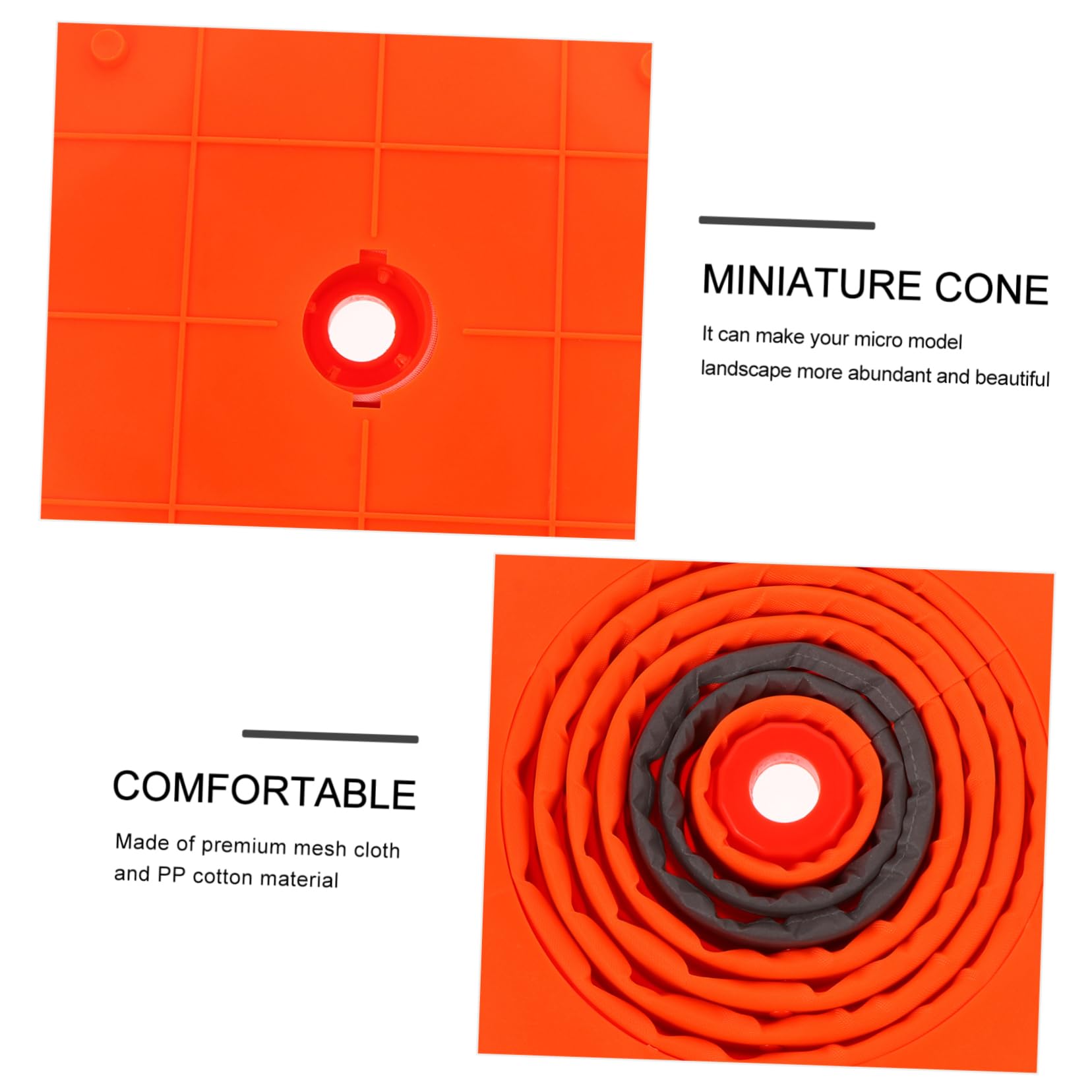 Mikikit Lot De 2 Cônes De Signalisation Extensibles 45 Cm Pliables en PP Imperméable Résistant Aux Intempéries pour Sécurité Routière Et Entraînement Sportif