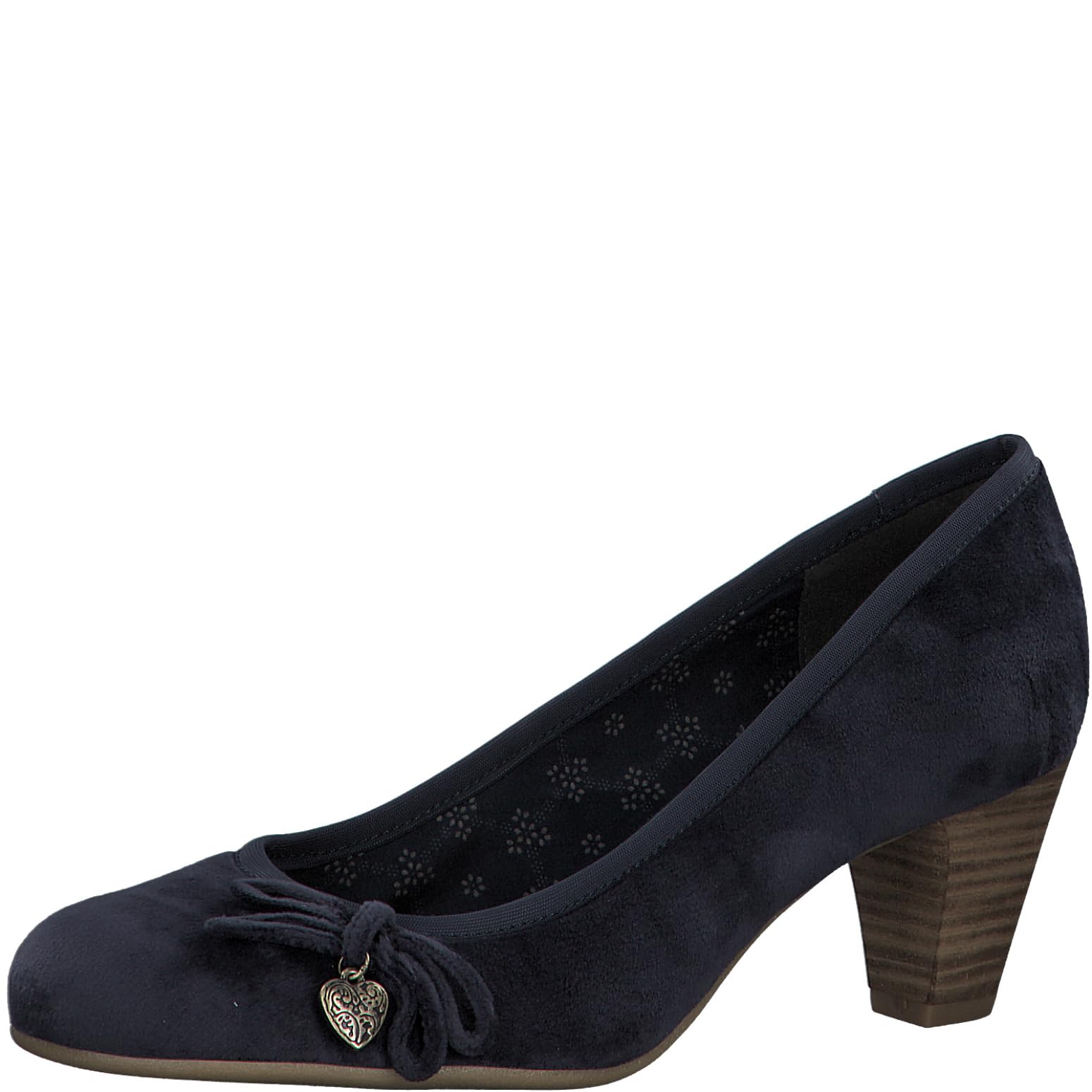 s.Oliver Damen Pumps mit Schleife mit Herzdetail, Blau (Navy), 40 EU