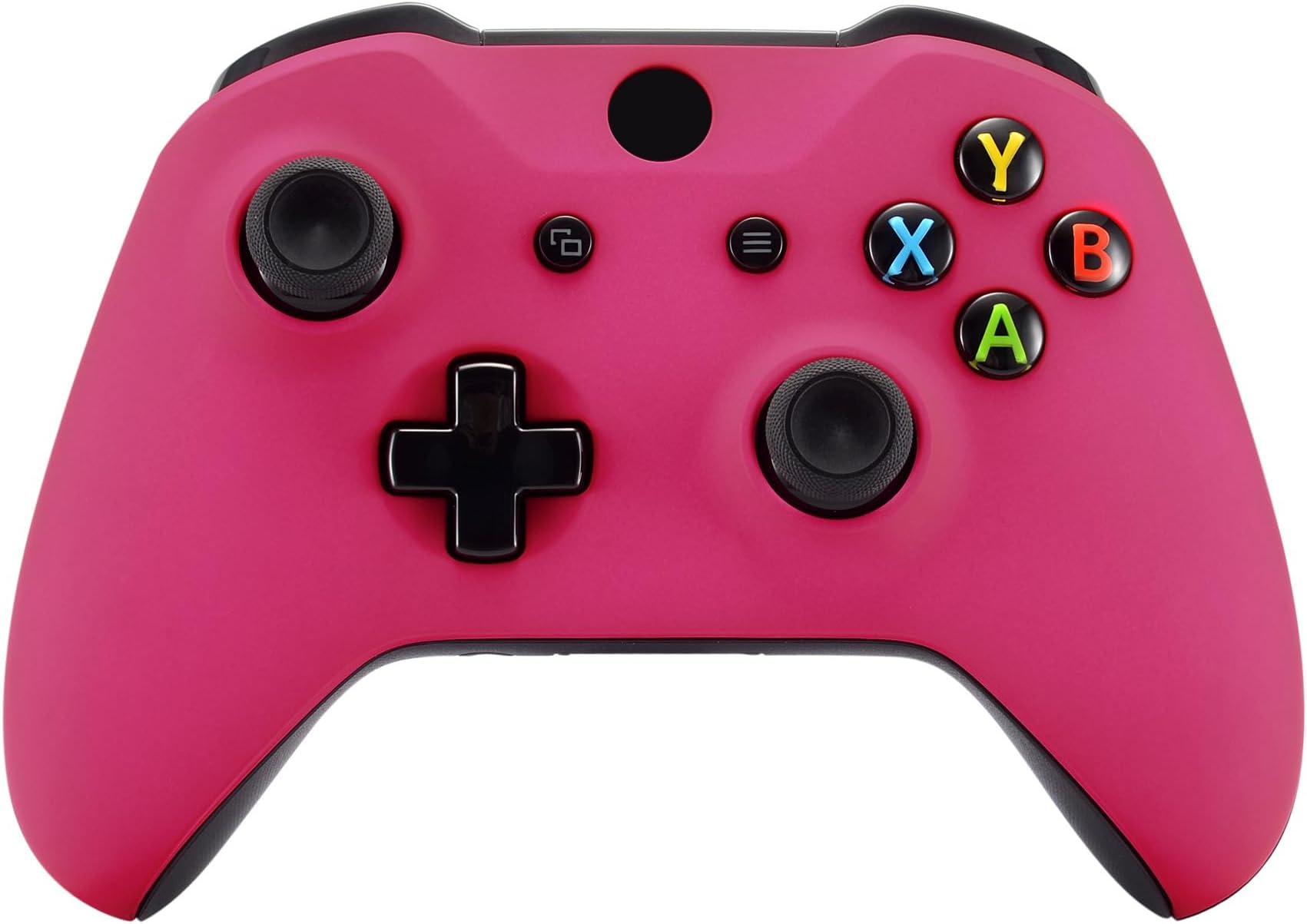 eXtremeRate Red Rose Faceplate Cover, Soft Touch Front Housing Shell Case, Comfortable Soft Grip Replacement Kit for Xbox One X & One S Controller Model 1708 - Controller NOT Included