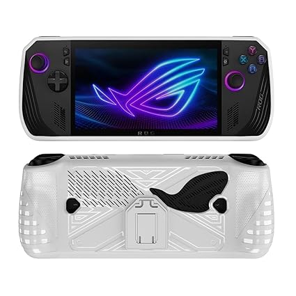 ZORBES Protective Case for ASUS ROG Ally X Gaming Console, Anti-Scratch TPU Cover with Folding Kickstand, Non-Slip Protective Case Skin Cover Handheld Cover