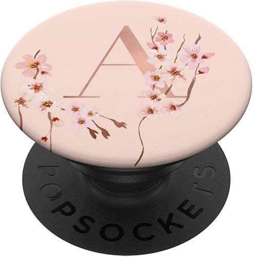Cherry Blossom - Soporte para teléfonos y tabletas, diseño de flor japonesa, Negro