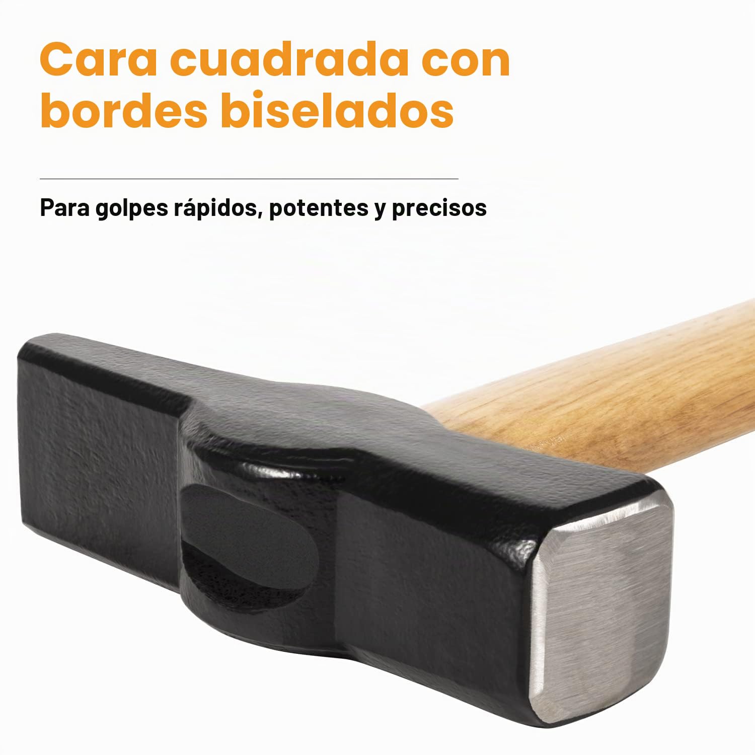 000811-1000 Martillo de forja 1000 g (000811-1000) Herramienta de forja profesional para trabajar metales